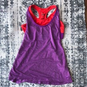 Nike dri fit tank with built in sports bra